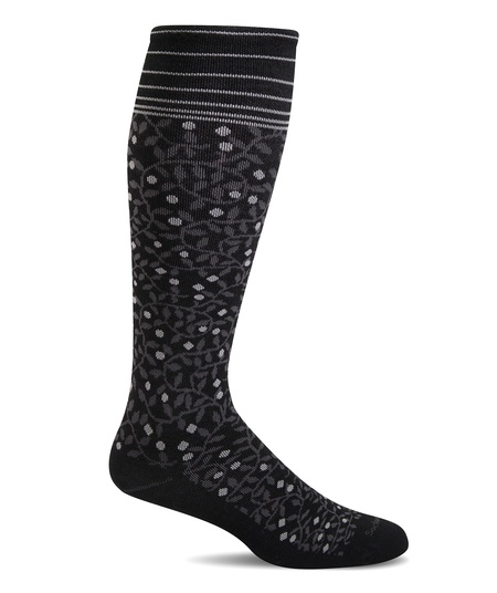 Socken_schwarz_ranken_angepasst New leaf black